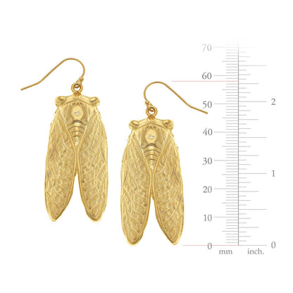 Gold Cicada Earrings
