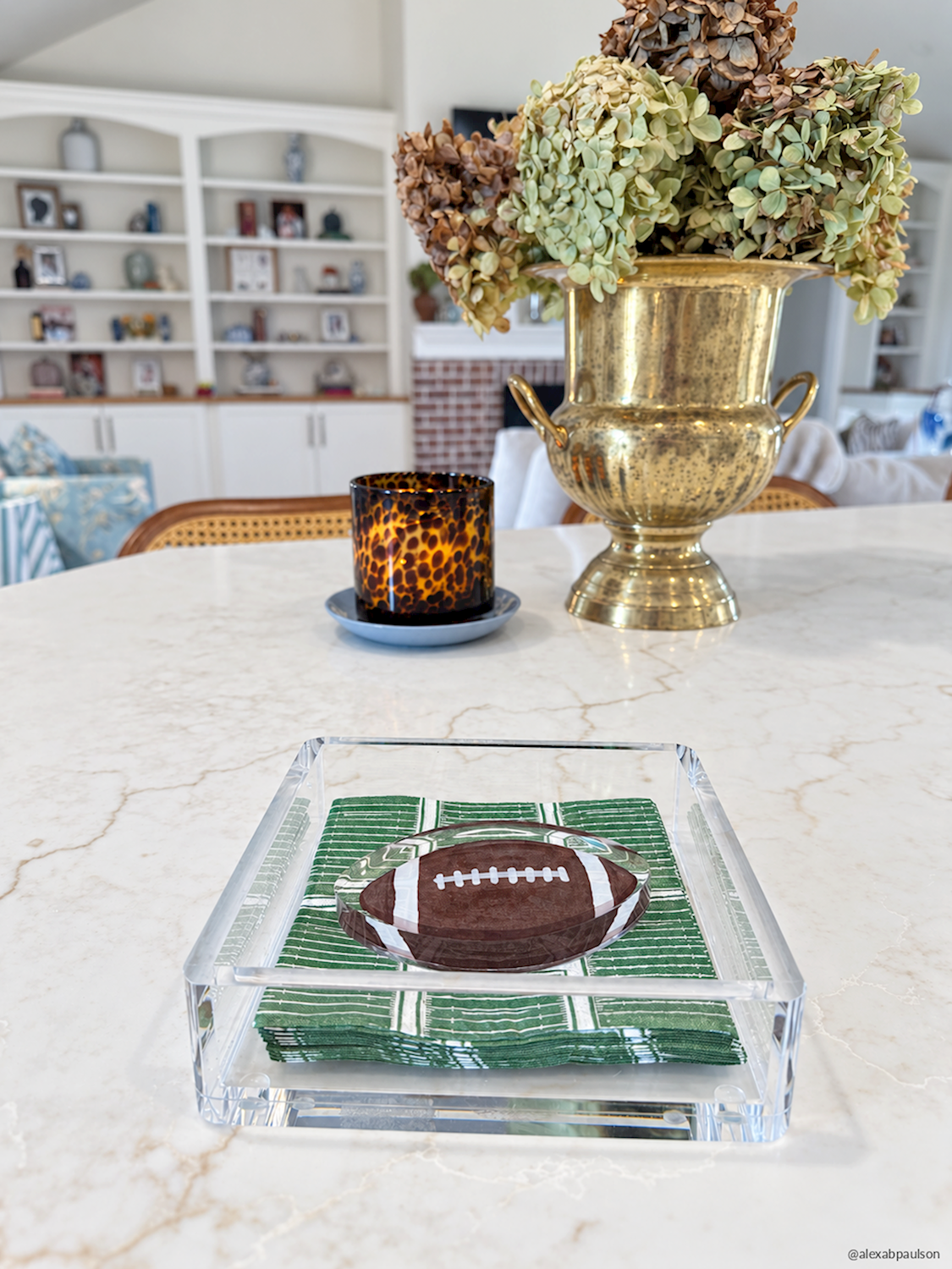 Football Napkin + Weight Set