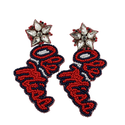 Carolina Rhinestone Beaded Earrings