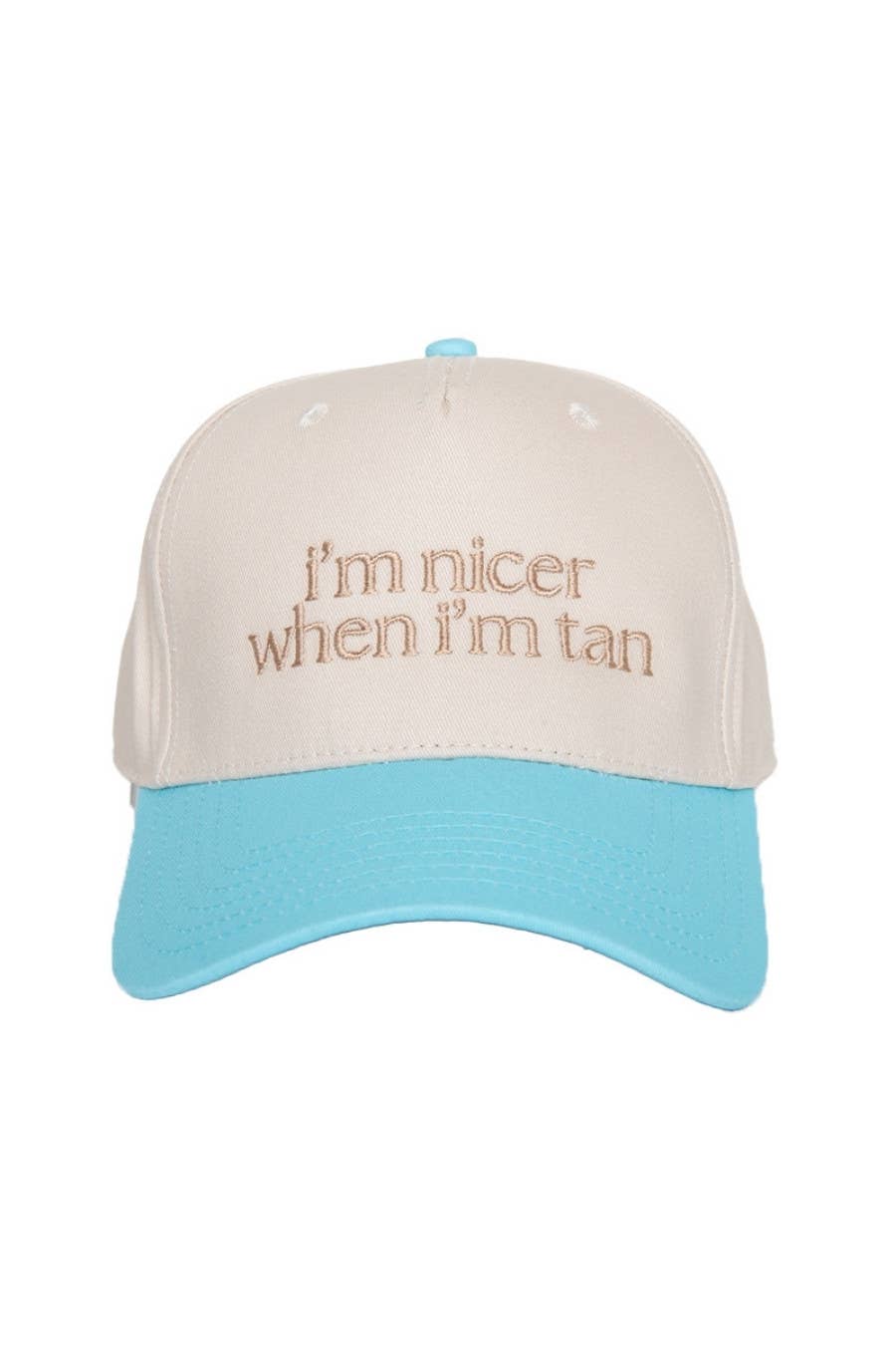 I'm Nicer When I'm Tan Hat - Pink Stripe