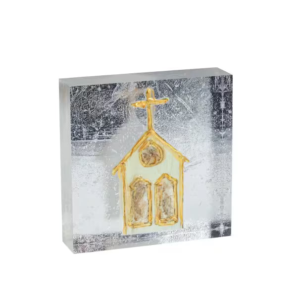 Acrylic Gold Church Plaque