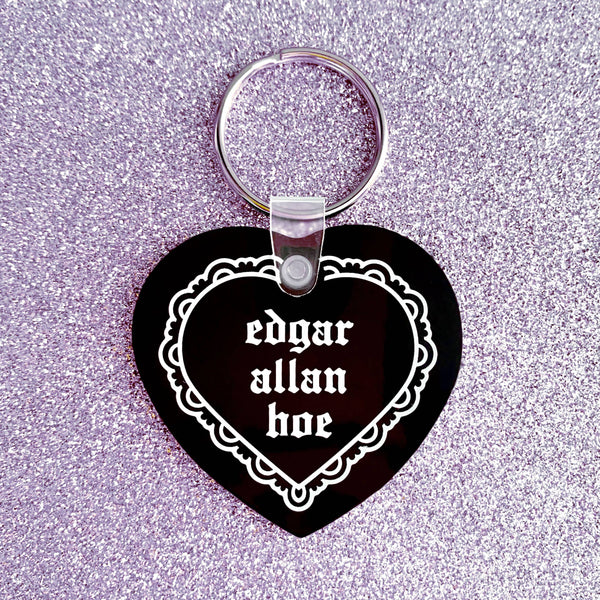 Edgar Allan Hoe Heart Shaped Vinyl Keychain
