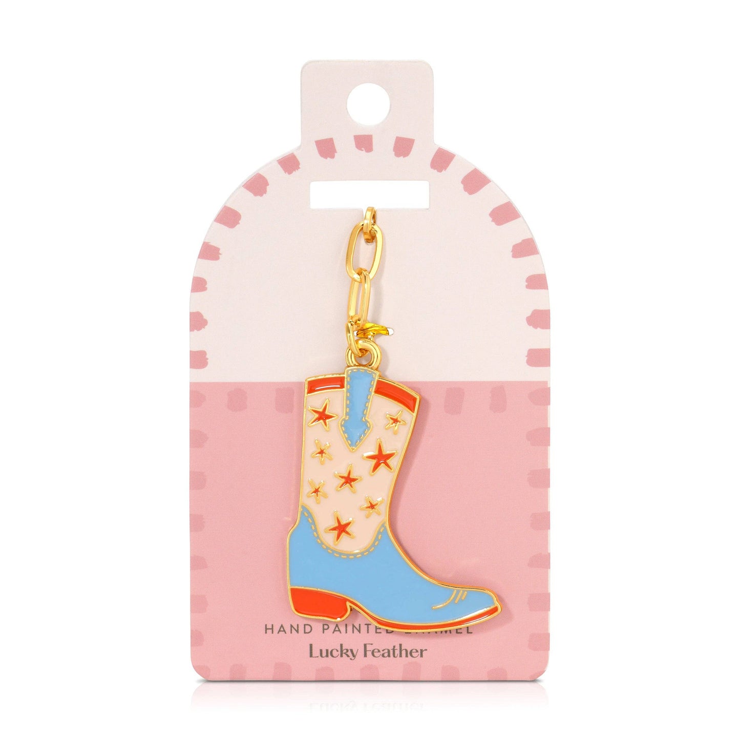 Enamel Bag Charm / keychain - Cowboy Boot