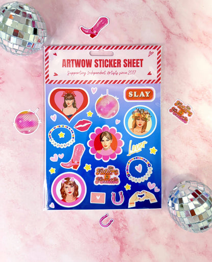 Red Lips Sticker Sheet