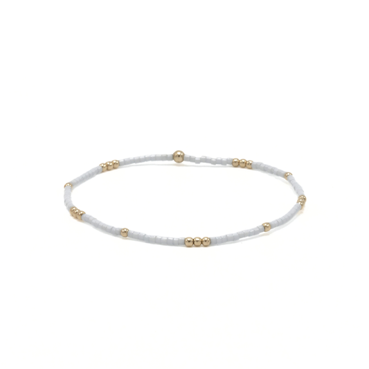 Newport - Blue Gray + Gold Waterproof Bracelet