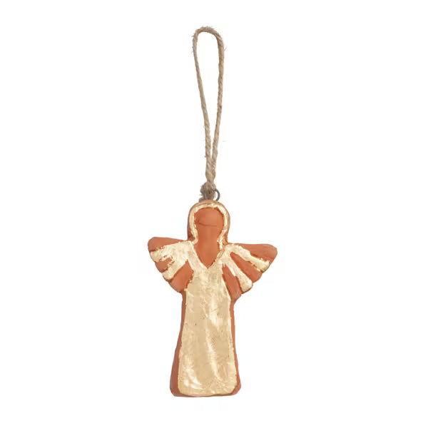 Gold Angel Painted Terracotta Ornament
