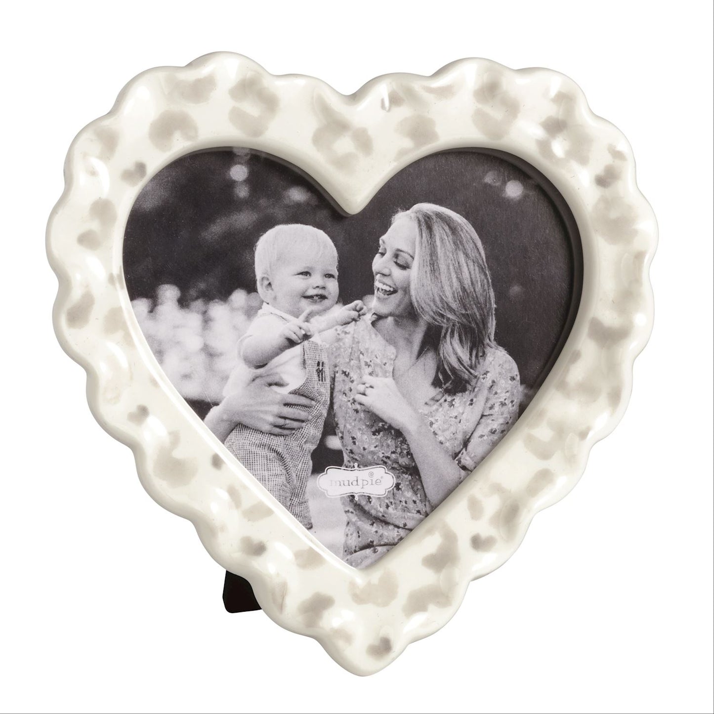 Grey Leopard Heart Frame