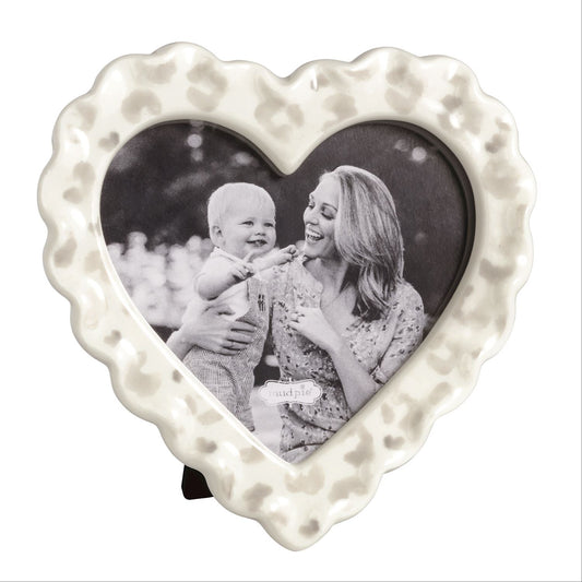 Grey Leopard Heart Frame