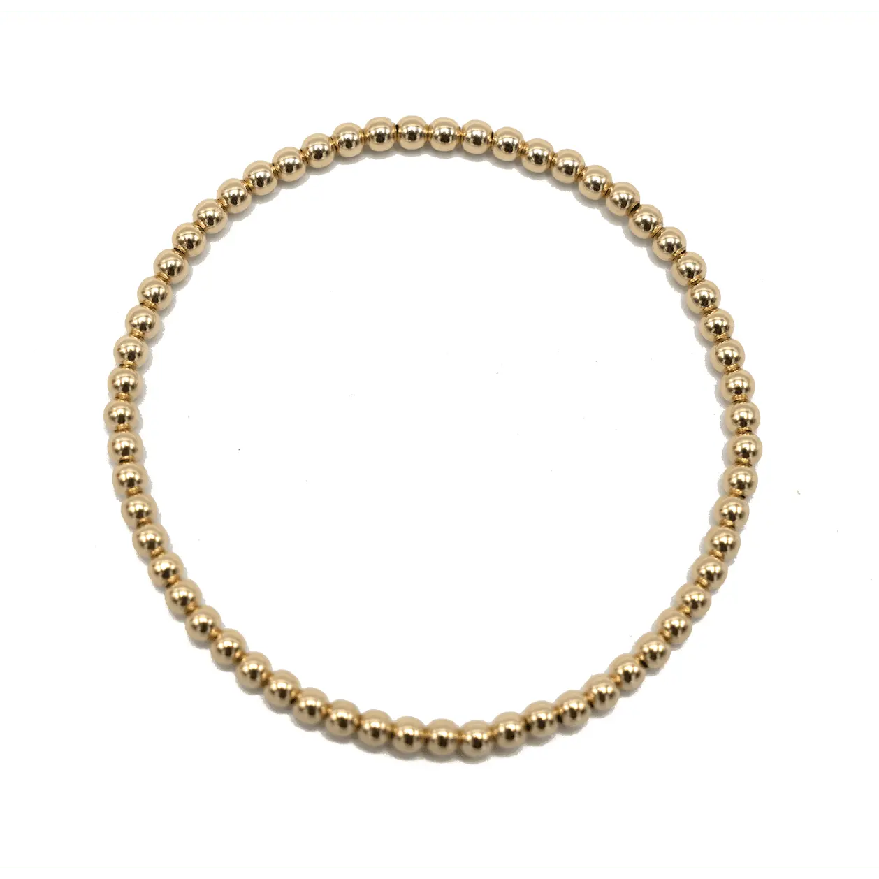 3mm Gold Filled Karma waterproof bracelet: 6.5"