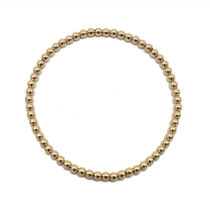3mm Gold Filled Karma waterproof bracelet: 6.5"
