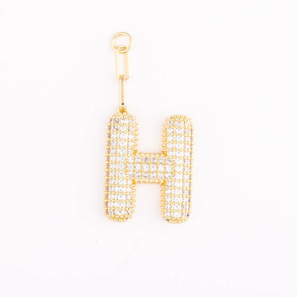 Bag Charm | Heather Initial: A