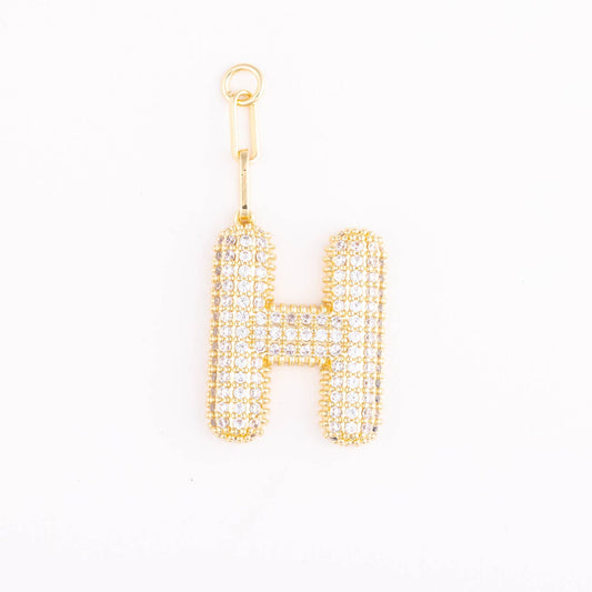 Bag Charm | Heather Initial: H