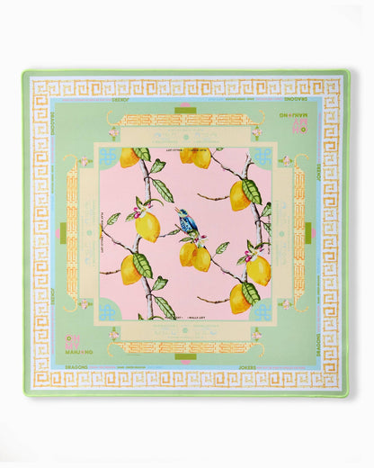 Mahjong Mat - Citrus Songbird in Tube