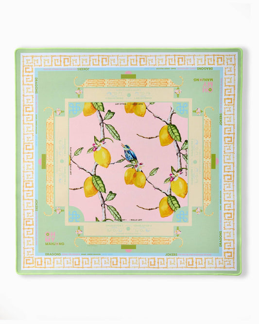 Mahjong Mat - Citrus Songbird in Tube