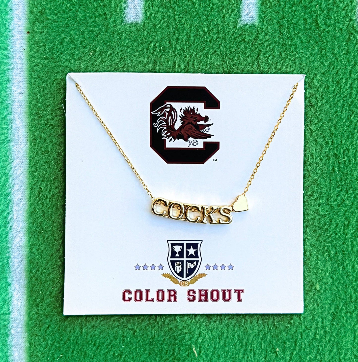 Gamecocks Heart Necklace