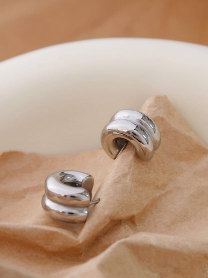 Emma Non-Tarnish Double C-Hoop Earring