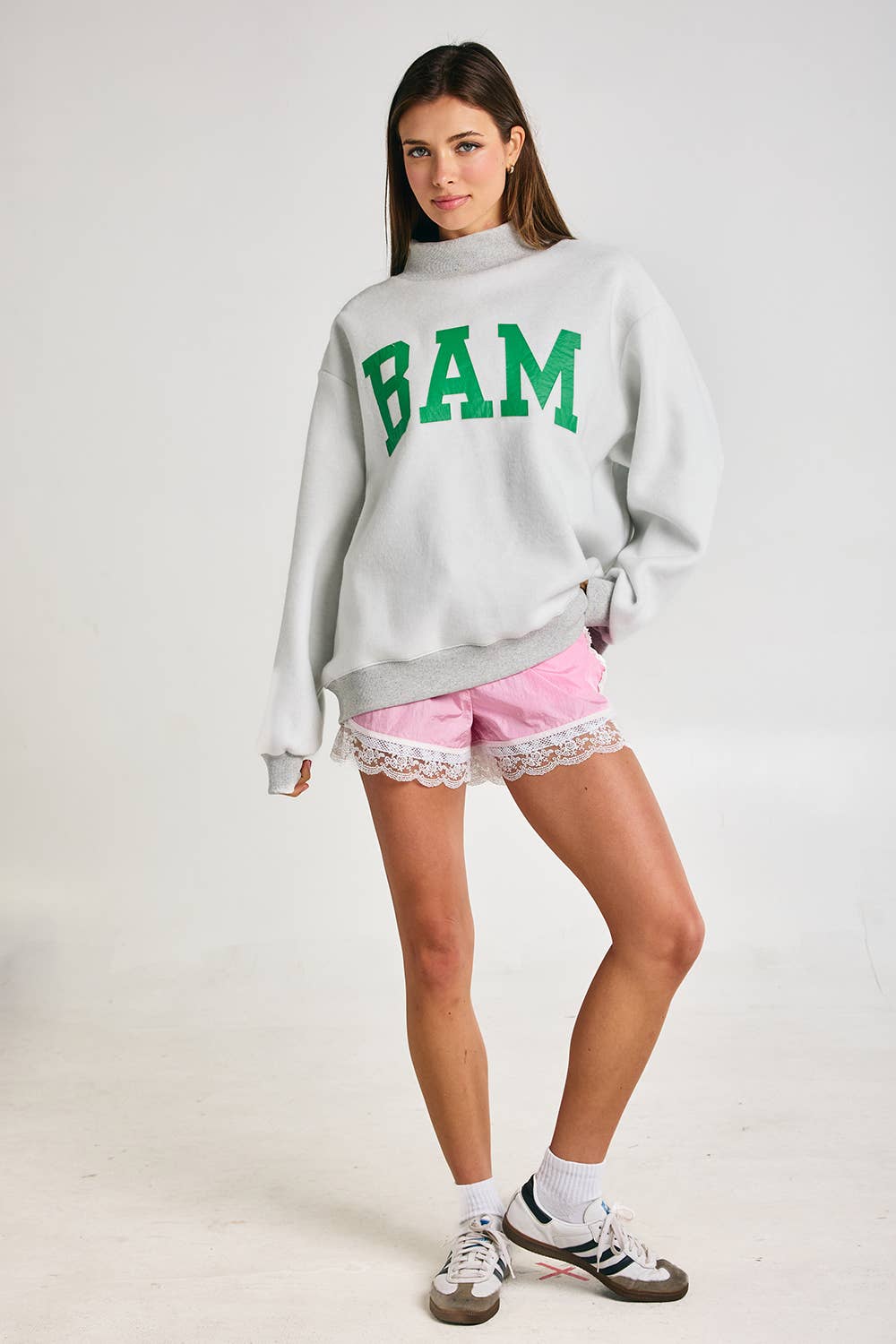 Mahj & Bam Mockneck - Green
