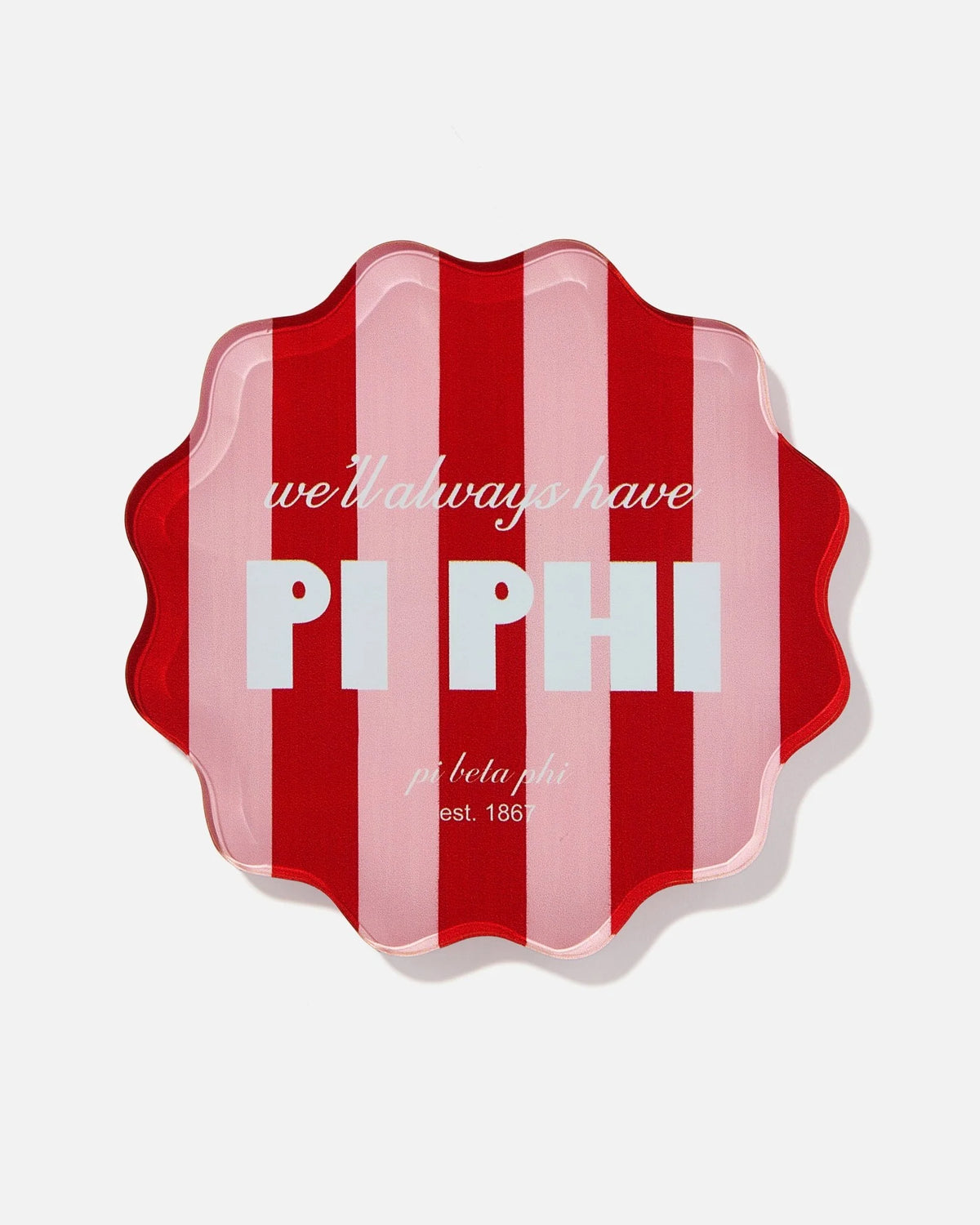 Pi Phi Striped Coaster
