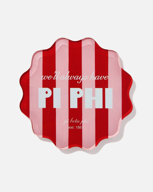 Pi Phi Striped Coaster