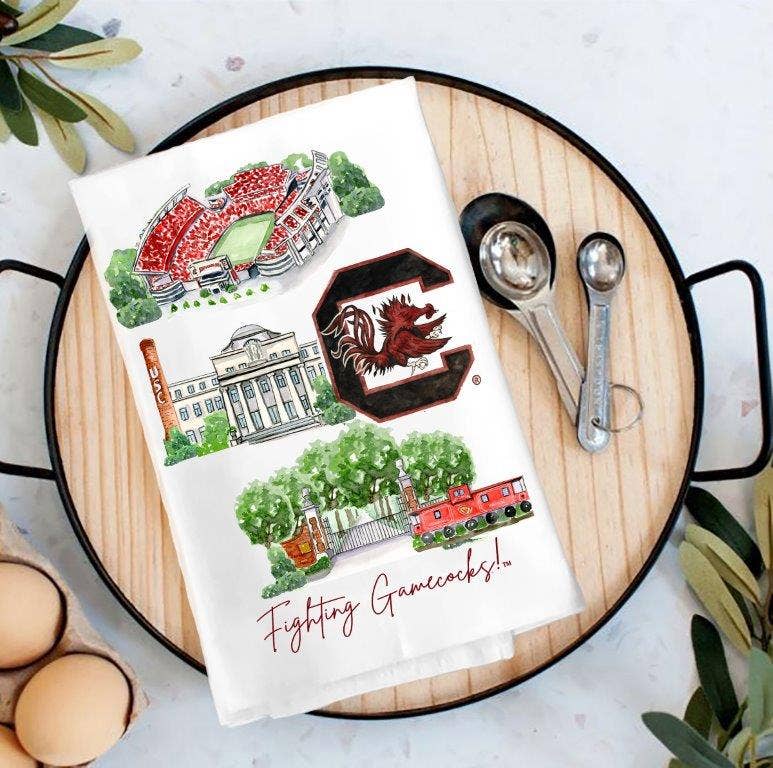 South Carolina Landmark Tea Towel