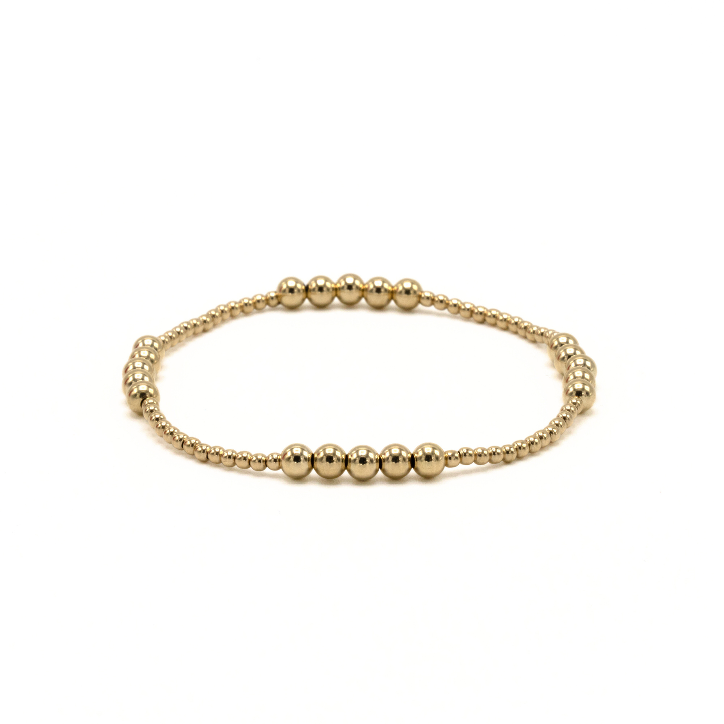 The Hamptons 2*4 14k Gold-Filled Beaded Bracelet: 6.5"