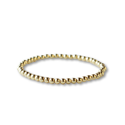 Duo Textured Gold Beaded Bracelet