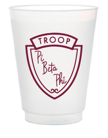 "Troop" Sorority Frosted Cup - Pi Phi
