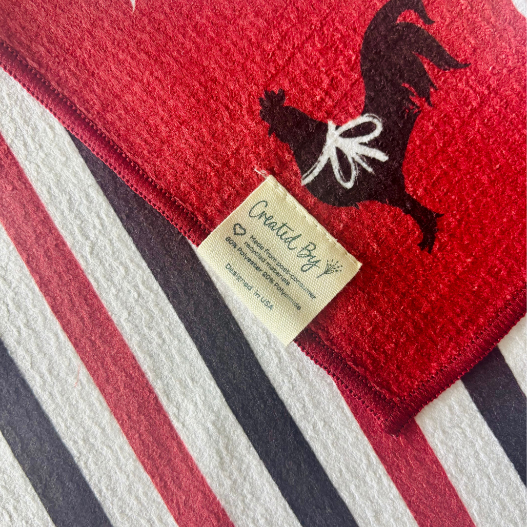 Double Sided Spirit Gamecock Tea Towel - Thumbnail 2