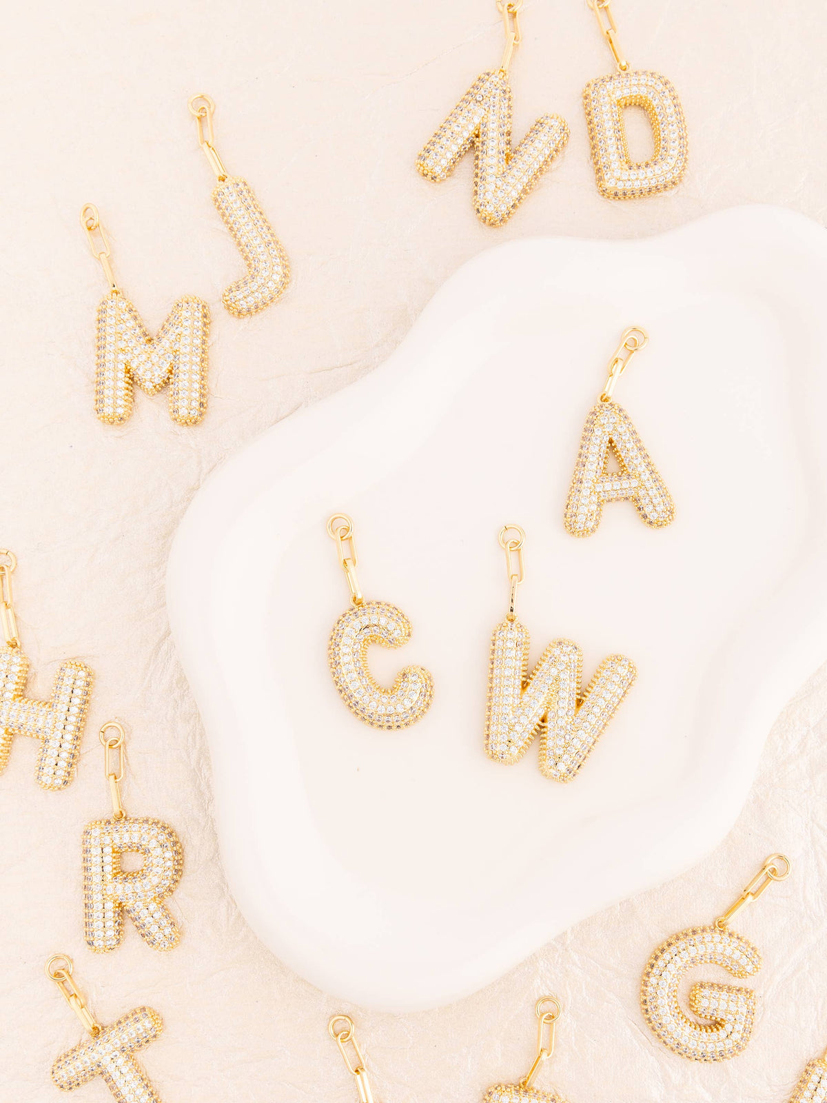 Bag Charm | Heather Initial: A