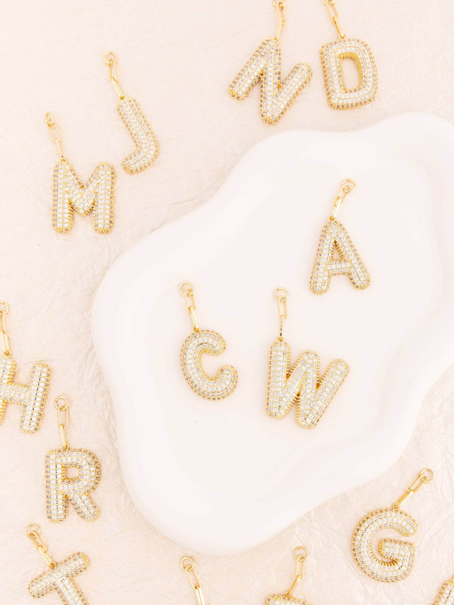 Bag Charm | Heather Initial: L