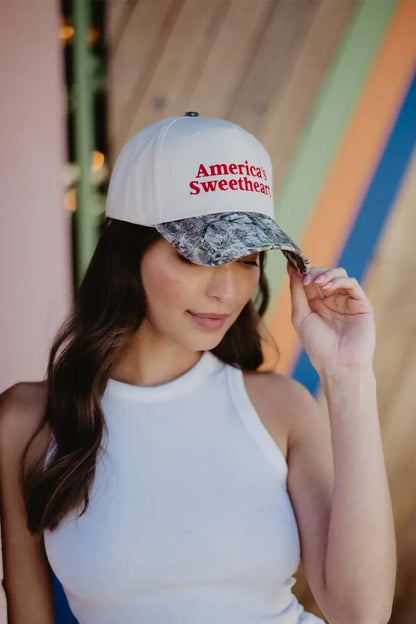 America's Sweetheart Hat - Blue Stripe