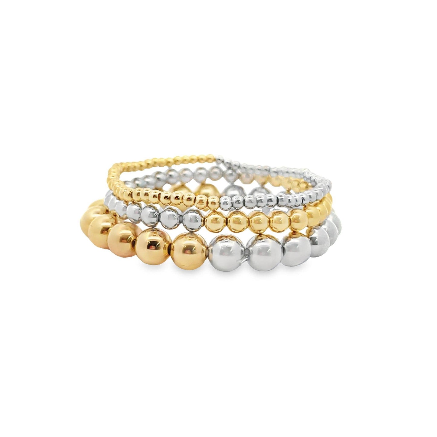 18K GF Two Tone Bead Bracelet