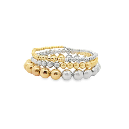 18K GF Two Tone Bead Bracelet
