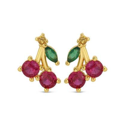 Cherry Studs On Velvet Gift Tag