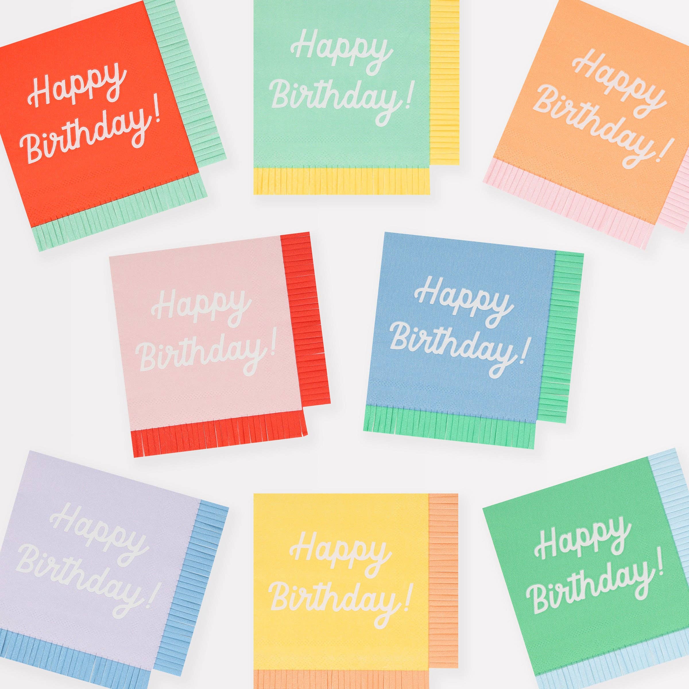 Mixed Happy Birthday Small Napkins - Thumbnail 3