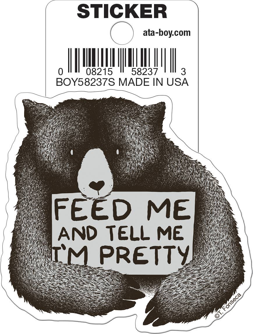 Tobe Fonseca Feed Me Pretty Bear Sticker