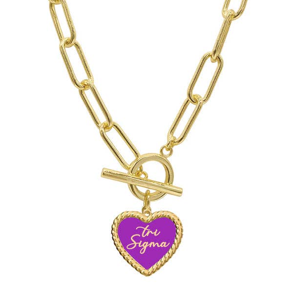 Phi Mu Heart Charm Necklace