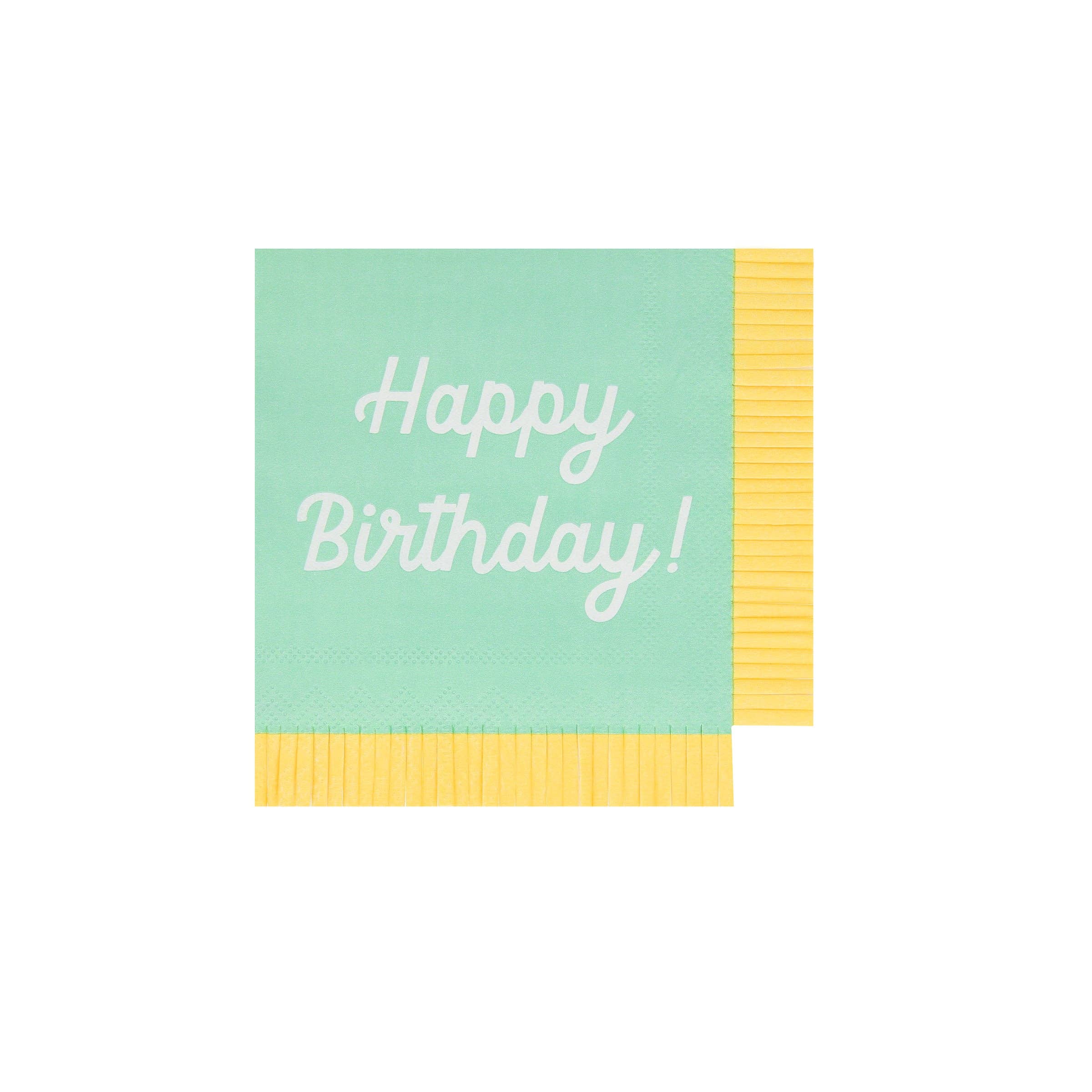 Mixed Happy Birthday Small Napkins - Thumbnail 5