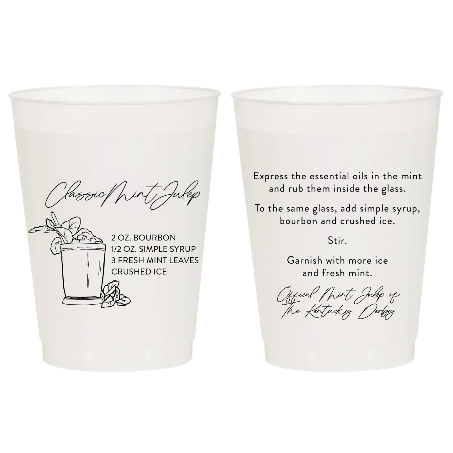 Mint Julep Frosted Cups