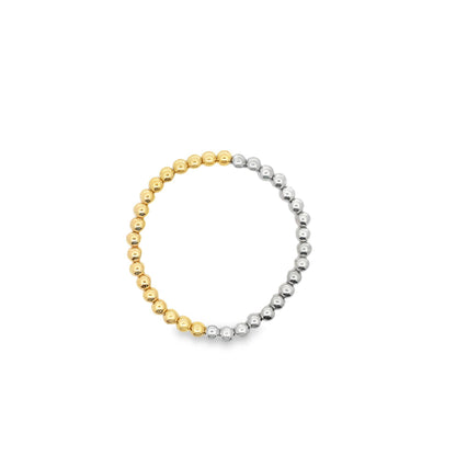 18K GF Two Tone Bead Bracelet
