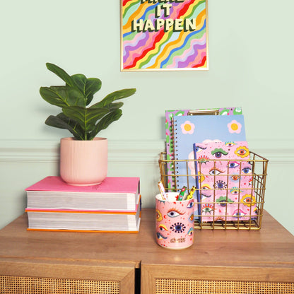 Magic Eyes Ceramic Pen Pot