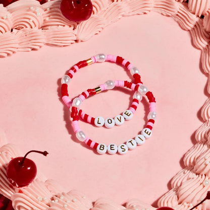 Love, Bestie Bead Stretch Bracet