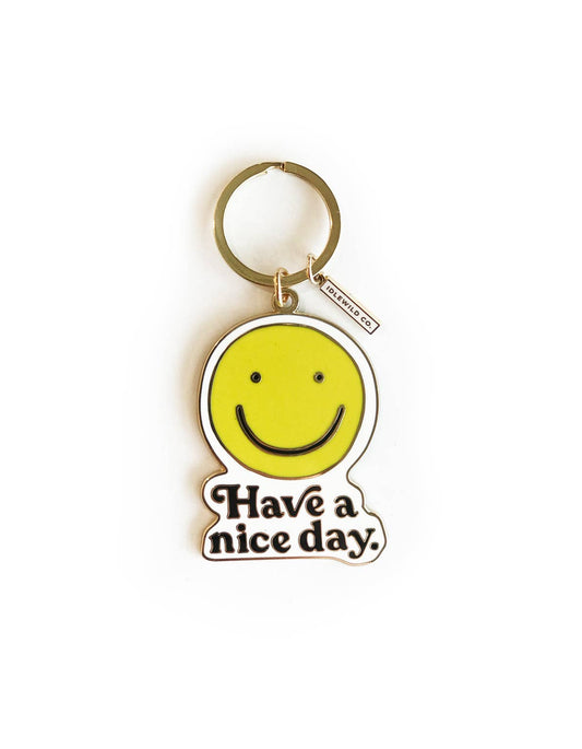 Smiley Enamel Keychain