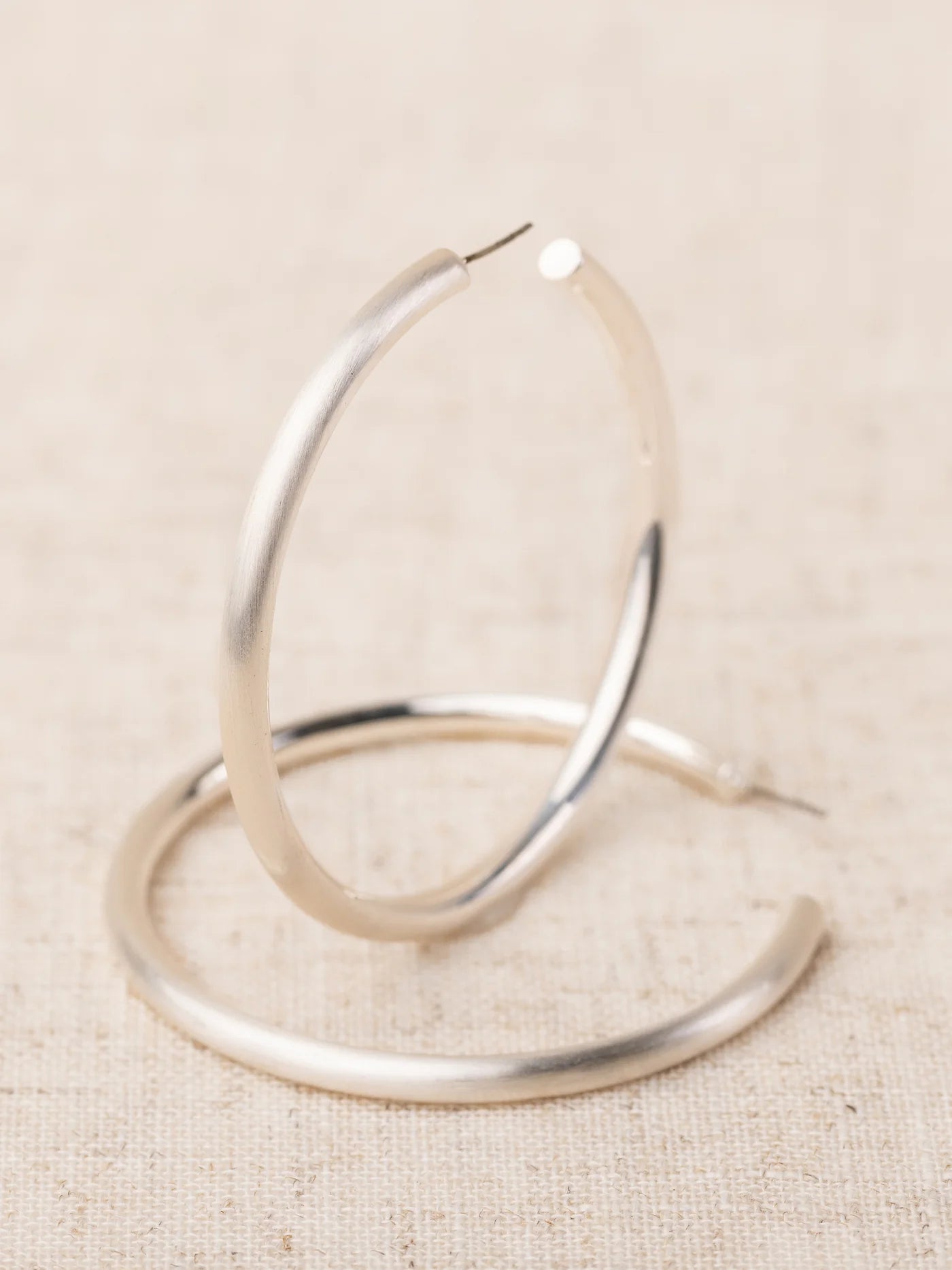 Salem Earrings - Brushed Silver