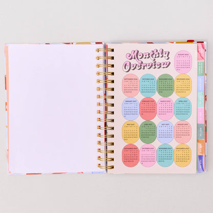 17-Month Academic Planner - Medium Oil Paint Floral