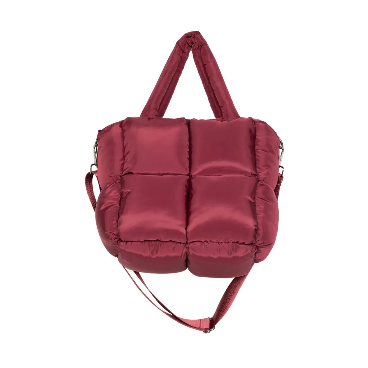 Mini Puffer Tote - Wine