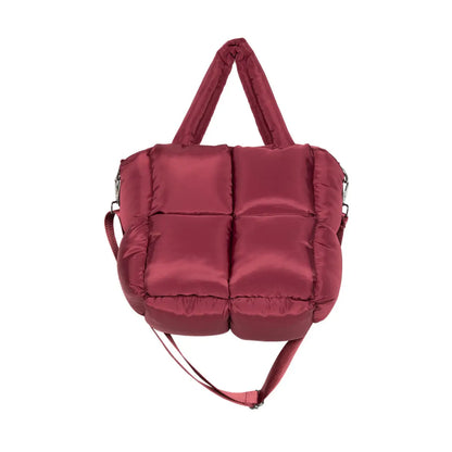 Mini Puffer Tote - Wine