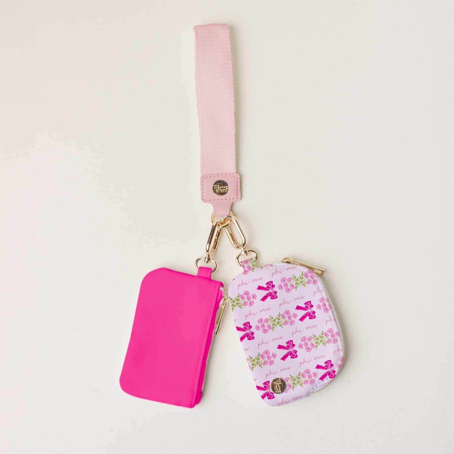 Phi Mu Pouch Wristlet