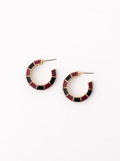 Ashlynn Earrings | Garnet + Black