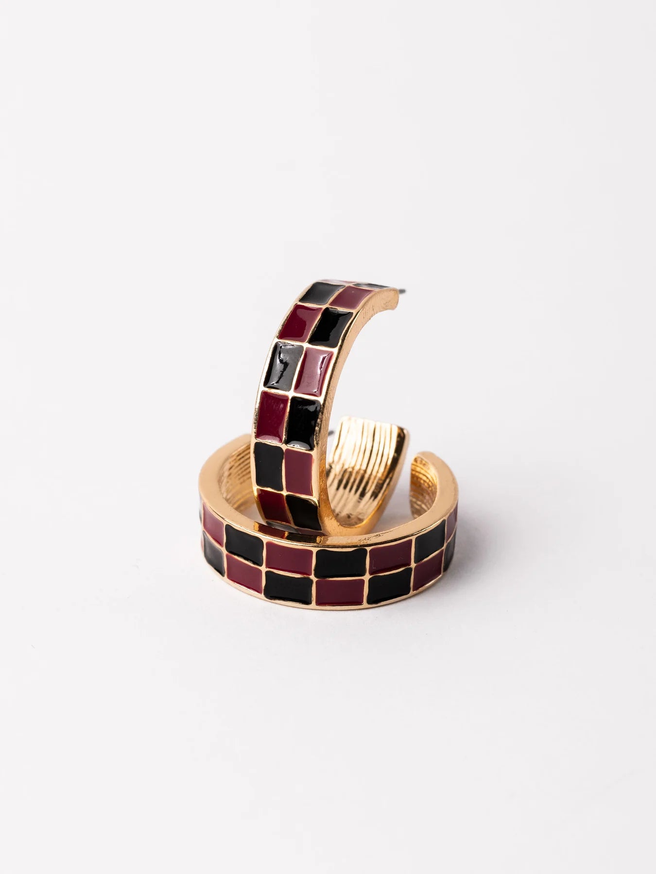 Sunny Earrings | Garnet + Black